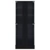 Cabra 4-door LED Curio Display Cabinet Black High Gloss