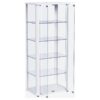 Aero 5-shelf Display Curio Cabinet with LED Lighting White