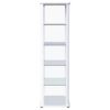 Aero 5-shelf Display Curio Cabinet with LED Lighting White