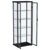 Aero 4-shelf Display Curio Cabinet with LED Lighting Black