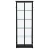 Aero 4-shelf Display Curio Cabinet with LED Lighting Black