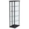 Aero 4-shelf Display Curio Cabinet with LED Lighting Black