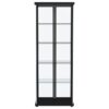 Aero 4-shelf Display Curio Cabinet with LED Lighting Black
