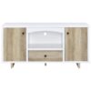 Dalton 2-door Storage Cabinet White and Distressed Pine