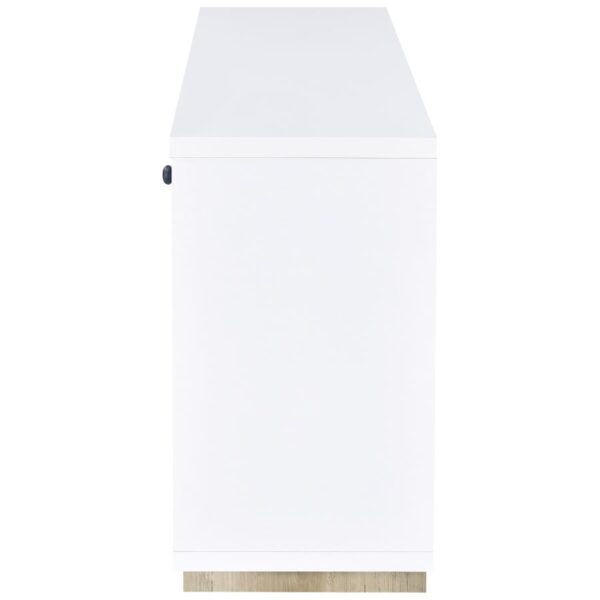 Dalton 2-door Storage Cabinet White and Distressed Pine