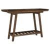 Ornelas 46-inch Console Table with Slatted Shelf Mango Brown