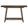 Ornelas 46-inch Console Table with Slatted Shelf Mango Brown