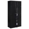 Riva 4-door Tall Accent Display Cabinet LED Lighting Black