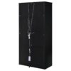 Riva 4-door Tall Accent Display Cabinet LED Lighting Black