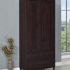 Wadeline 2-door Tall Accent Storage Cabinet Rustic Tobacco