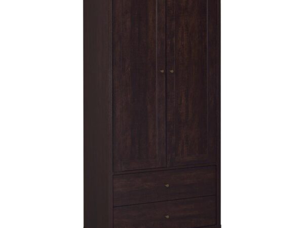 Wadeline 2-door Tall Accent Storage Cabinet Rustic Tobacco