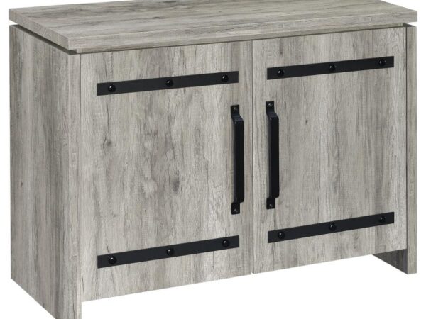 Enoch 2-door Engineered Wood Accent Cabinet Grey Driftwood