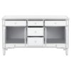 Duchess 5-drawer Mirrored Storage Accent Cabinet Silver