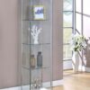 Bellatrix 4-shelf Clear Glass Curio Cabinet White