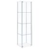Bellatrix 4-shelf Clear Glass Curio Cabinet White