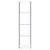 Bellatrix 4-shelf Clear Glass Curio Cabinet White