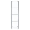 Bellatrix 4-shelf Clear Glass Curio Cabinet White
