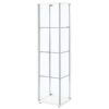 Bellatrix 4-shelf Clear Glass Curio Cabinet White