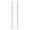 Bellatrix 4-shelf Clear Glass Curio Cabinet White