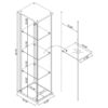 Bellatrix 4-shelf Clear Glass Curio Cabinet White