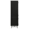 Santiago 4-door Metal Tall Storage Cabinet Matte Black