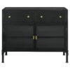 Sadler 2-drawer Metal Accent Storage Cabinet Matte Black