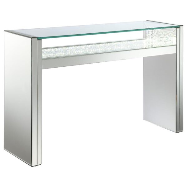 Edna Mirrored Console Table LED Lighting Silver