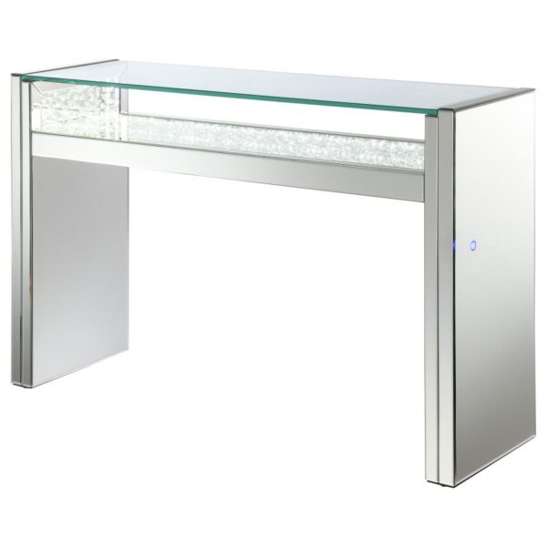 Edna Mirrored Console Table LED Lighting Silver
