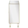 Astilbe 2-door Mirrored Accent Cabinet Silver and Champagne