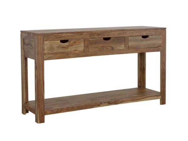 Esther 3-drawer Wood Console Table Natural Sheesham