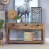 Esther 3-drawer Wood Console Table Natural Sheesham