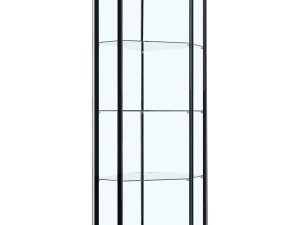 Zenobia 4-shelf Curio Cabinet Display Case Black