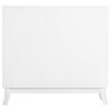Gambon 2-door Wood Honeycomb Pattern Accent Cabinet White