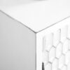 Gambon 2-door Wood Honeycomb Pattern Accent Cabinet White