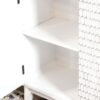 Gambon 2-door Wood Honeycomb Pattern Accent Cabinet White