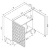 Gambon 2-door Wood Honeycomb Pattern Accent Cabinet White