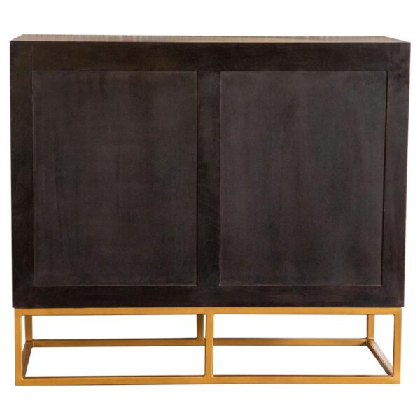 Zara 2-door 40-inch Wood Accent Storage Cabinet Black Walnut