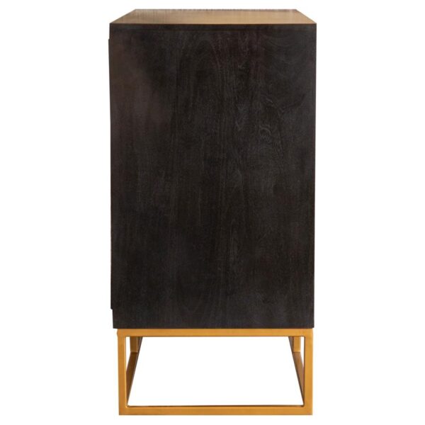 Zara 2-door 40-inch Wood Accent Storage Cabinet Black Walnut
