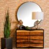 Zara 2-door 40-inch Wood Accent Storage Cabinet Black Walnut