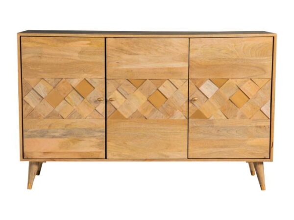 Alyssum 3-door Mango Wood Accent Cabinet Natural