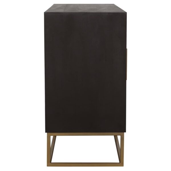 Zara 2-door 57-inch Wood Accent Storage Cabinet Black Walnut