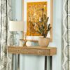 Draco 2-drawer Console Table Hand Carved Details Natural