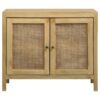 Zamora 2-door Wood Accent Cabinet with Woven Cane Natural