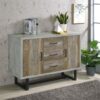 Abelardo 3-drawer Engineered Wood Cabinet Weathered Oak