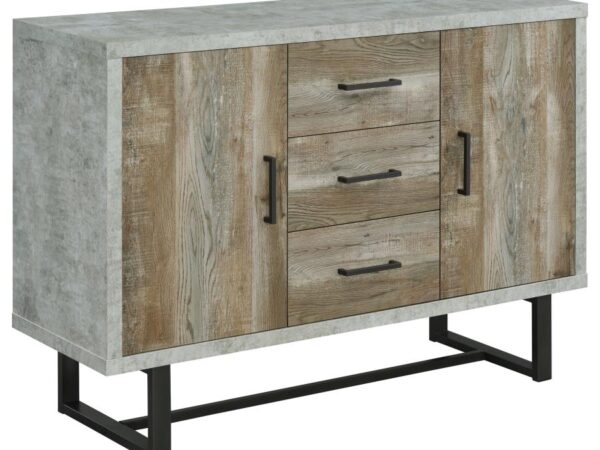 Abelardo 3-drawer Engineered Wood Cabinet Weathered Oak