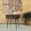 Ezra 1-drawer Rectangular Accent Side Table Coffee Brown