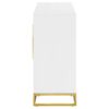 Elsa 2-door Wood Storage Accent Cabinet White and Gold