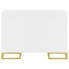 Elsa 2-door Wood Storage Accent Cabinet White and Gold