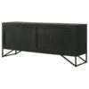 Riddell 4-door Wood Reeding Accent Cabinet Matte Black