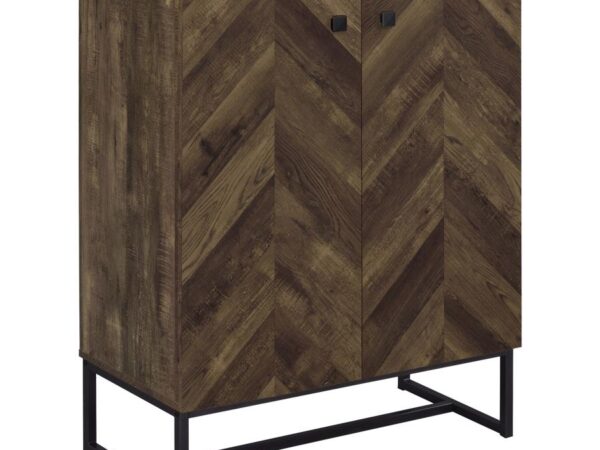 Carolyn 2-door Engineered Wood Accent Cabinet Rustic Oak
